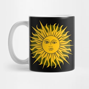 July 9: Argentina Independence Day. The sun. The symbol of Argentina. Mug